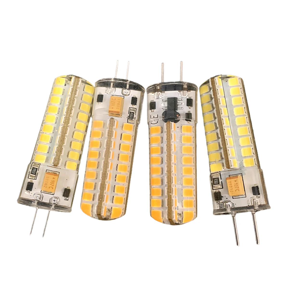 Подвижная лампочка G4 / gy6.35 Led 7w 72led 12v Кукурузная крышка 3000k Прозрачный свет Жизнь