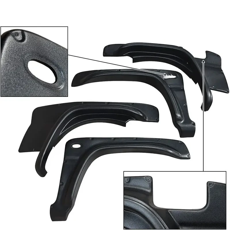 Фото Расширители колесных арок из АБС-пластика для Jimny JB23 JB33 JB43 1998-2018 годов выпуска, детали для тюнинга внедорожников. №4
