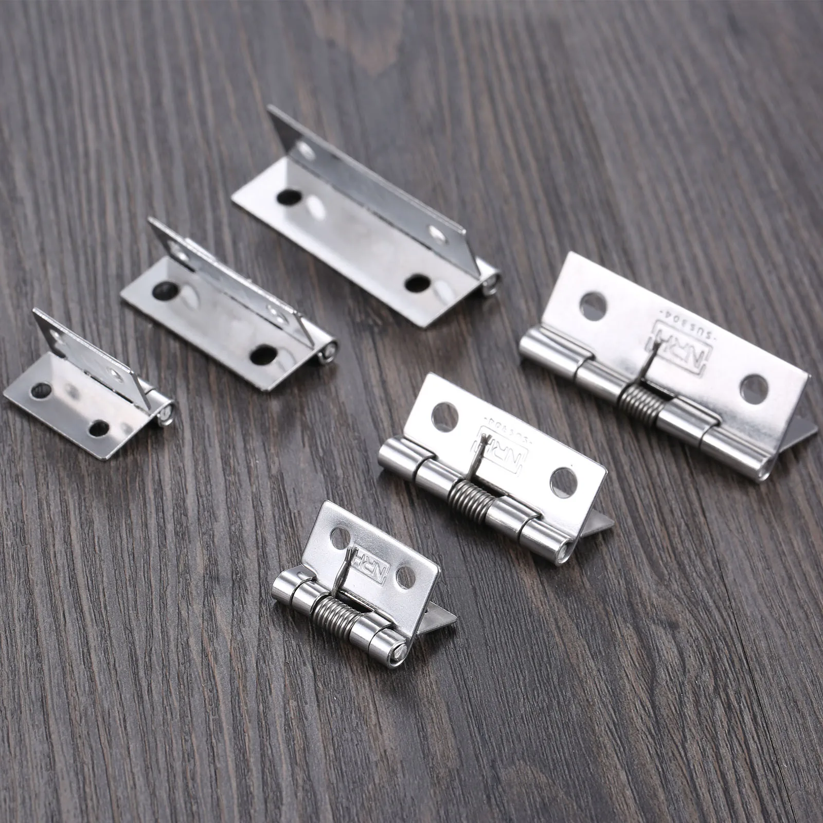 

2pcs Spring Hinges Self Closing Thickened Stainless Steel 4 Holes Automatic Cabinet Door Jewelry Wooden Box 25/38/50mm Hardware