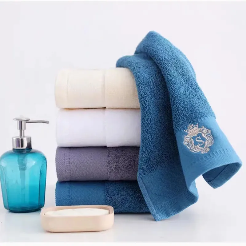 

Five-star hotel towel pure cotton plus face towel household adult absorbent soft 2 packs