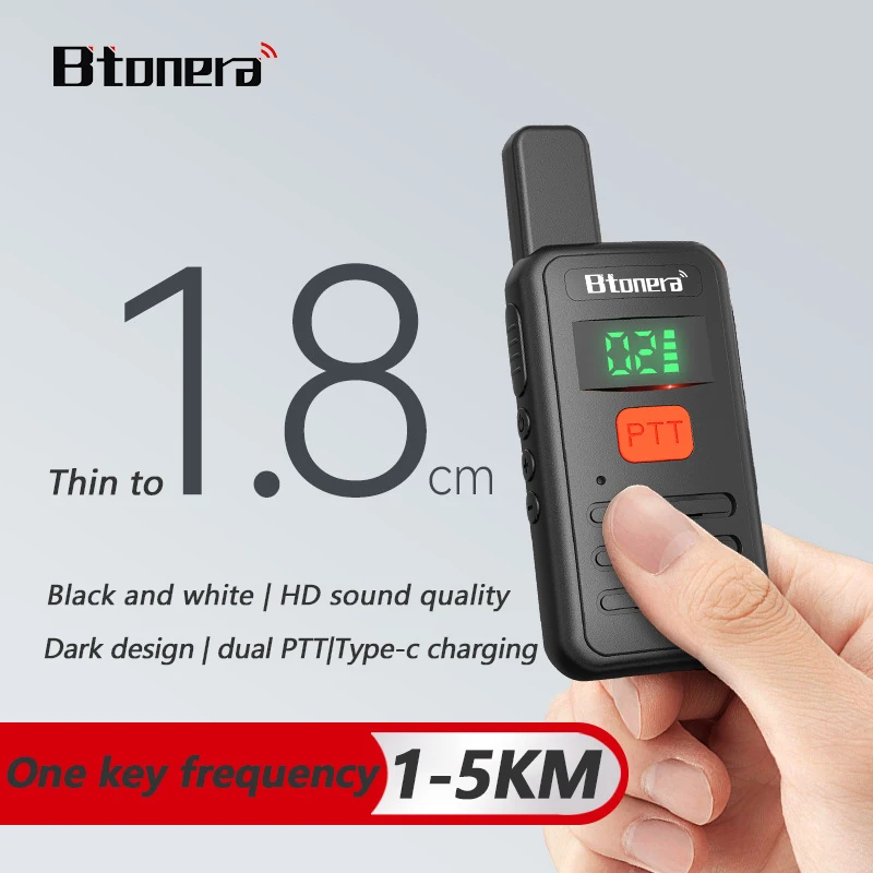 Мини-рация Btonera T1 pmr 446 профессиональная рация большой радиус миниатюрная