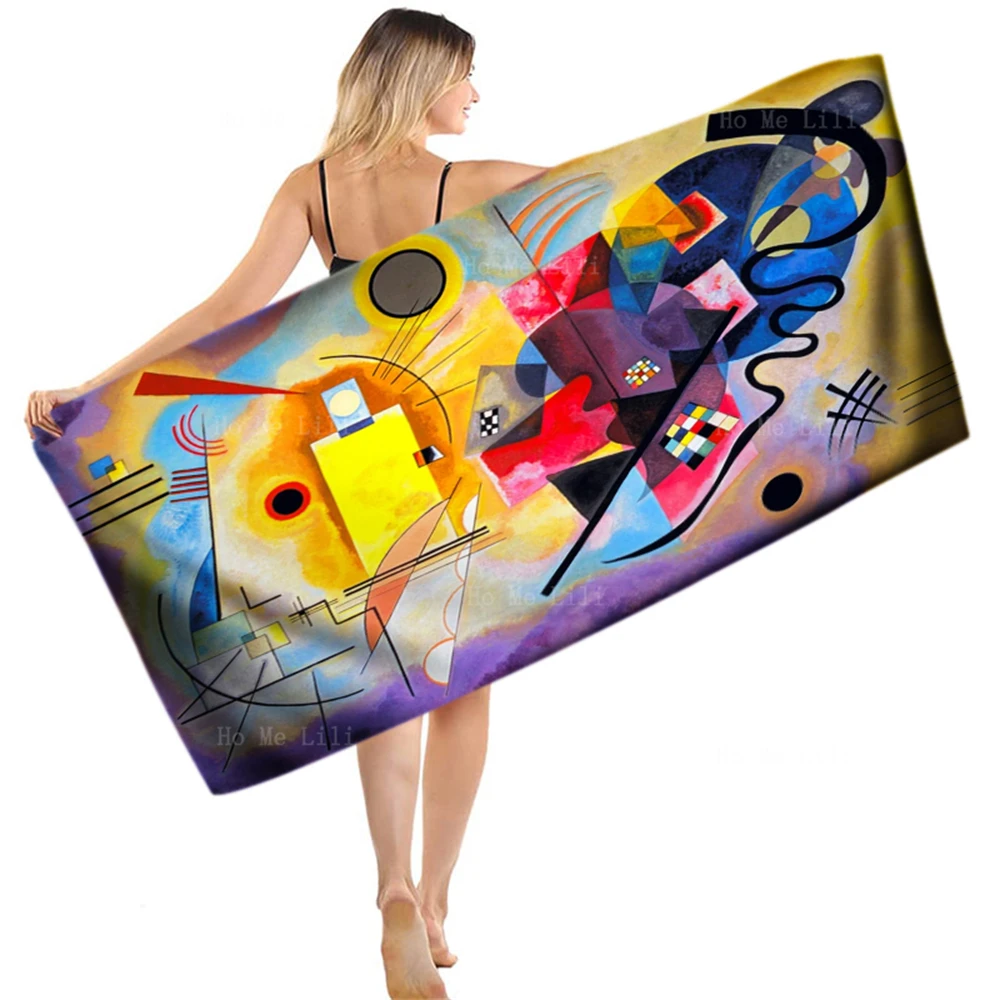 Yellow Red Blue Personal Abstraction And Fantasy Geometry Mysticism Universe Traditional Astrology Quick Drying Towel