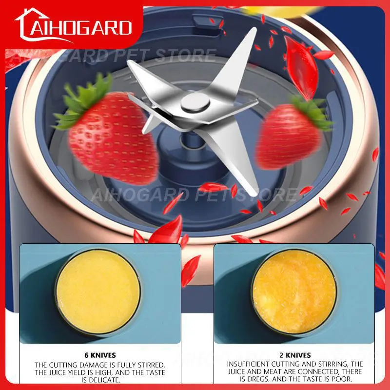 

Многофункциональная кружка для льда, маленькая электрическая соковыжималка, 6 лезвий, кухонные инструменты и гаджеты для смузи, перезаряжаемая соковыжималка