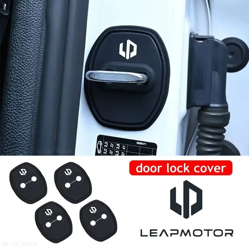 Фото Комплект из 4 силиконовых защитных накладок на дверные замки для Leapmotor B10, C10, T03, Lafa 5 – Аксессуары для экстерьера автомобиля №2