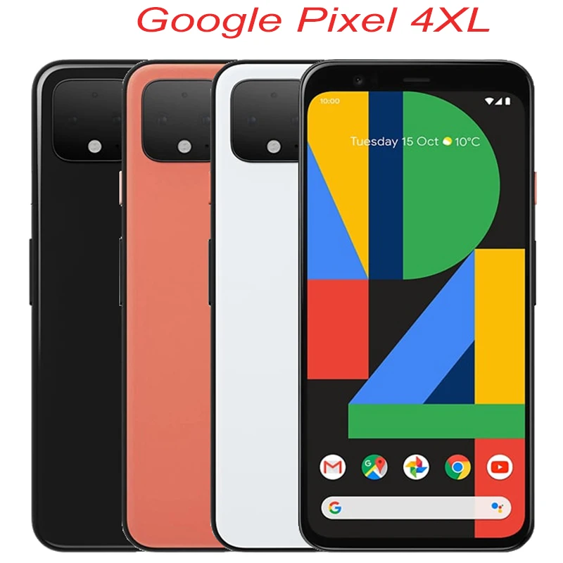 Google Pixel 4xl 4 XL  64GB/128GB Original Unlocked Cellphone 6.3" Snapdragon 855 Octa Core 6GB RAM ROM NFC 12.2MP&16MP Face ID