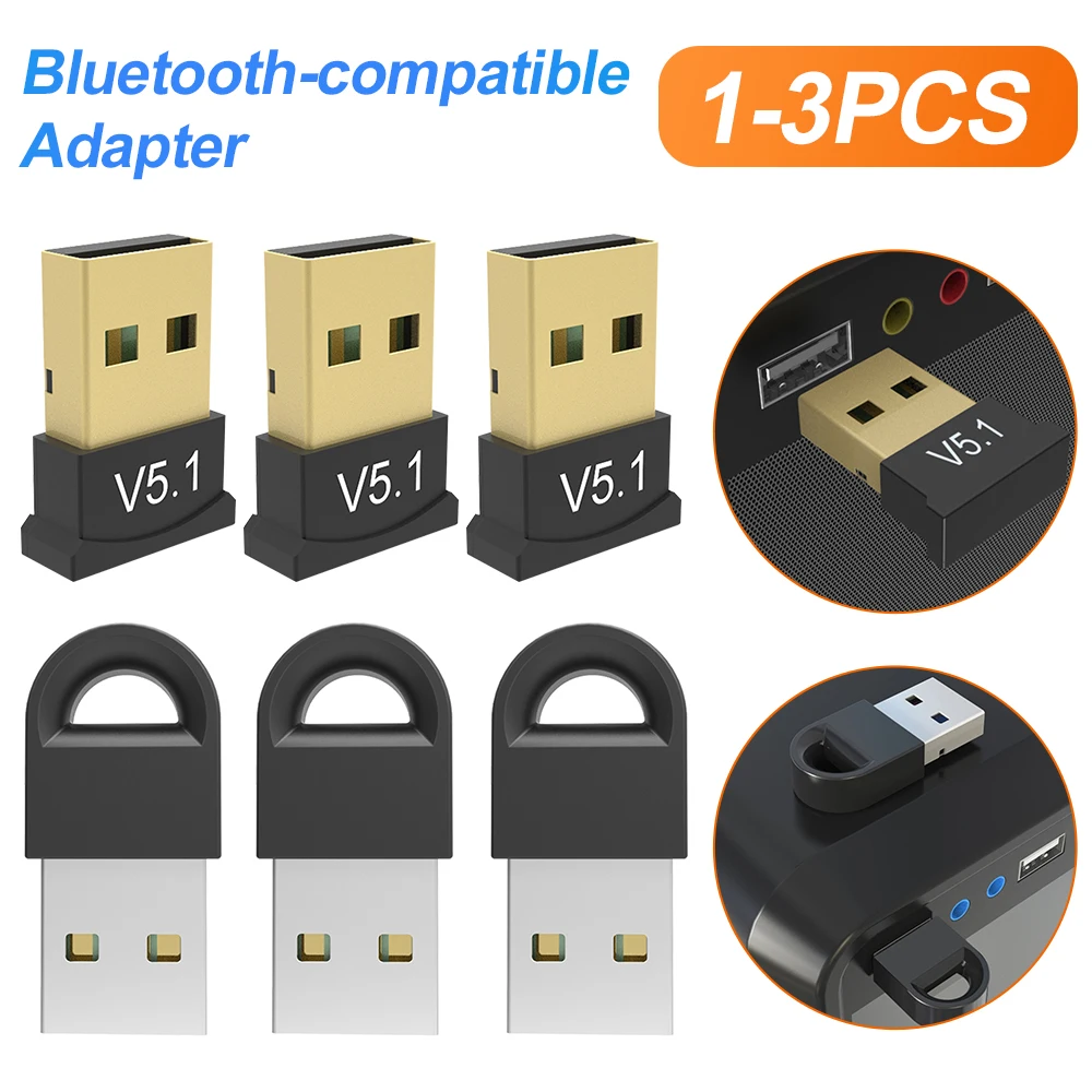 New V5.1 Wireless USB Bluetooth-Compatible 5.1 Adapter Bluetooth-Compatible Transmitte Music Receiver Adaptador for PC Laptop