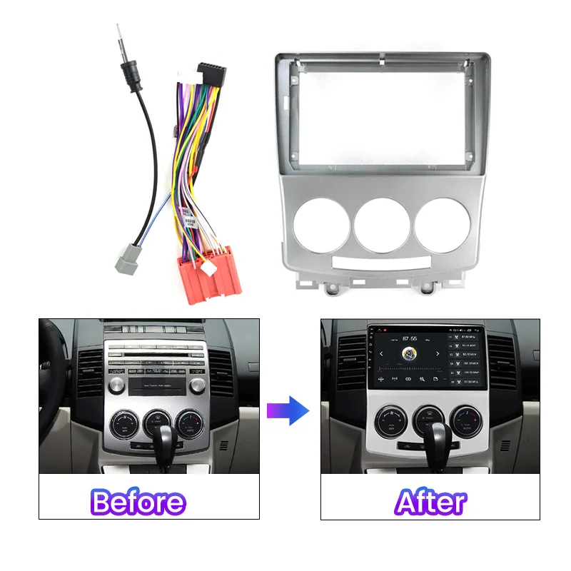 Автомобильная рама для радиоприемника Mazda 5 2005-2010 2 DIN 9 дюймов |