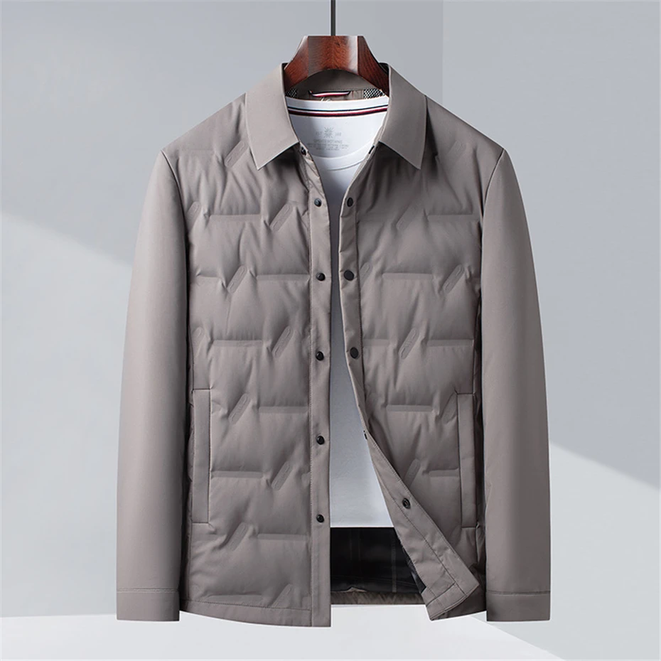 Winter Down Jacket Men Puffer Jackets Fashion Casual Padded Jacket Coat Male Light Outerwear Outdoor Solid Color