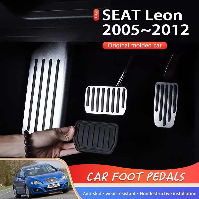 

AT AM Car Pedal For SEAT Leon Mk2 1P 2005~2012 Aluminum alloy Car Foot Pads Car-Stylings Covers Rest Brake Pedal Car Acessories
