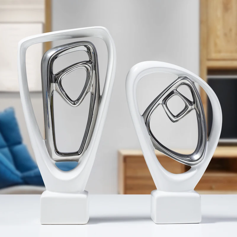 

Modern Ceramic Creative Eye Of Wisdom Statue Home Decor Crafts Room Decoration Office Sutdy Ornament Porcelain Figurines