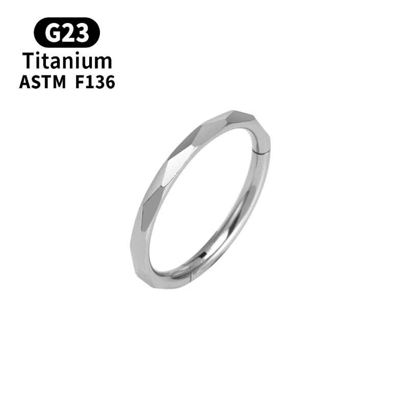 

Pircing Nose Ring Piercing Falso Nipple Clicker Hoop Ear Piercing Titanium Septum 16g Rhombic Tragus Helix Lip Segment Jewelry