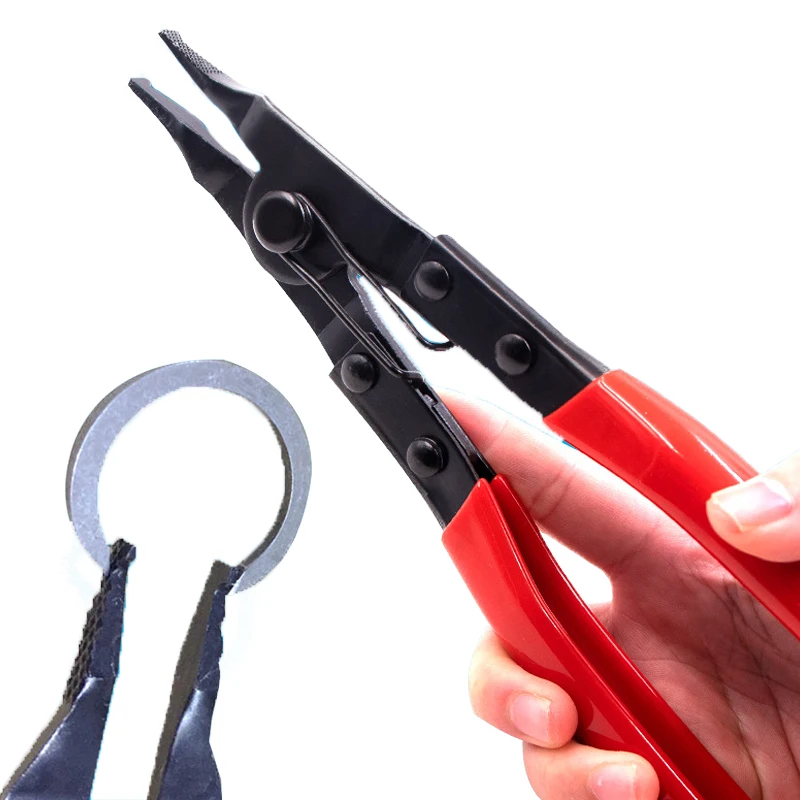 

Flat Nose Pliers for Automatic Repair Rim Circlip Pliers Flat Jaw Pliers Retaining Spring Assist Anti-slip Hand Tools