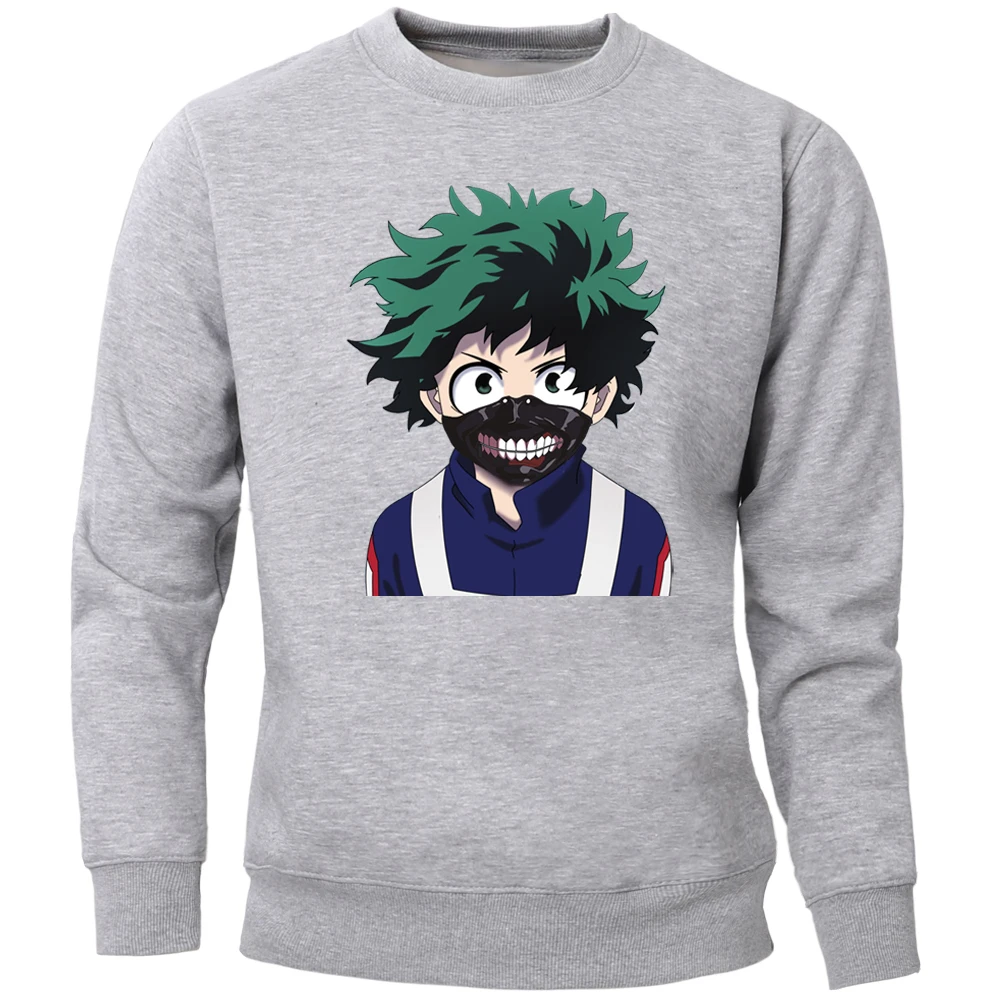 

Толстовка Duku с надписью «My Hero Академия», Мужская толстовка Deku, аниме «все может разбить», толстовки с круглым вырезом, крутой джемпер, одна д...