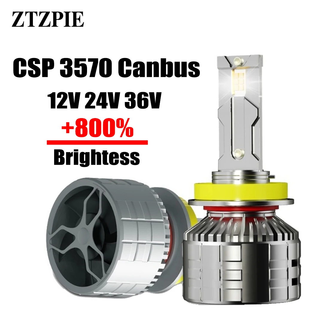 ZTZPIE 6500K 680W 300000LM H7 H4 H11 H8 9005HB3 9006 HB4 H1 9012 мощная светодиодная лампа для фар головного света автомобиля с системой Canbus 3570 CSP