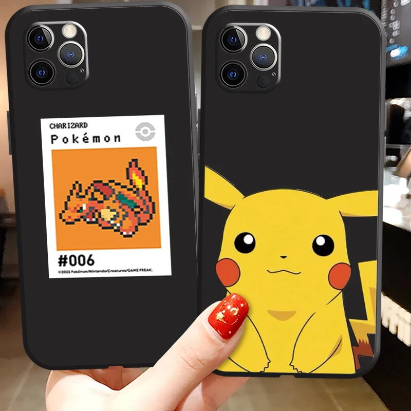 

Pikachu Pokémon Phone Cases For iPhone 11 12 Pro MAX 6S 7 8 Plus XS MAX 12 13 Mini X XR SE 2020 Soft TPU Carcasa Funda Coque