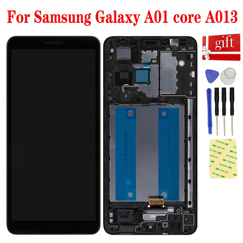

For Samsung galaxy A01 core A013 SM-A013G A013F A013G A013M/DS LCD Display Panel Touch Screen Digitizer Sensor Assembly Frame
