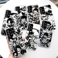 one piece black white anime coque phone case for samsung galaxy a51 a50 a71 a70 a41 a40 a31 a30 a21s a20e a10 a11 a01 a6 a7 a8 a