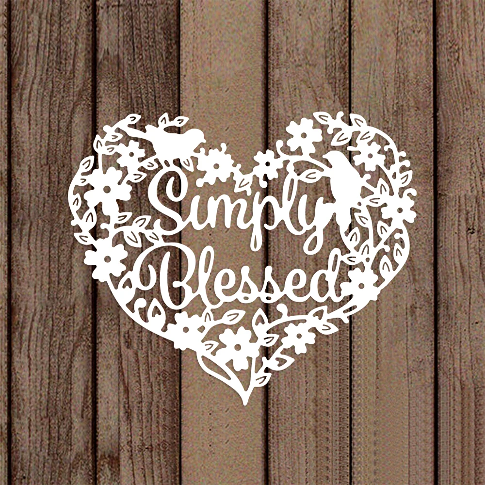 Просто блестящая птица цветок любовь набор металлических штампов форма нож для