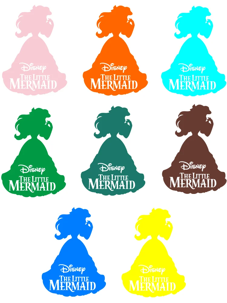 The Little Mermaid Ariel princess Patches for clothes thermo-stickers for children stripes appliques heat transfer vinyl