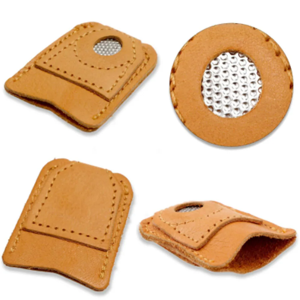 Наперсток для пальцев кожаный наперсток монет рукоделия Вязание швейный