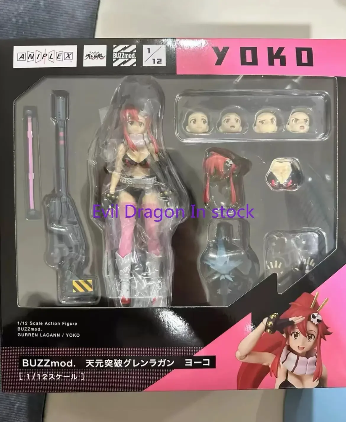 100% оригинальные Aniplex Buzzmod 1/12 Gurren Lagann Yoko аниме-фигурки модель игрушки коллекция