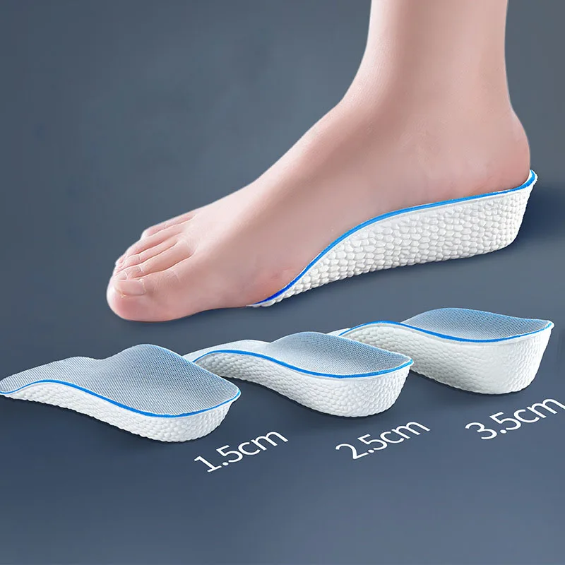 1Pair Arch Support Increase Height Insoles Light Weight Soft Elastic Lift for Men Women Shoes Pads 1.5CM 2.5CM 3.5CM Heighten