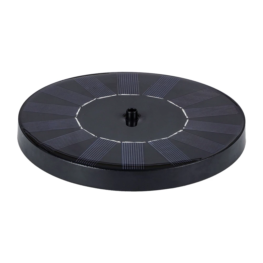 

Solar Powered Circular Fountain Pump with 6 Nozzles Easy to Install Adjustable Water Height for Garden Decoration