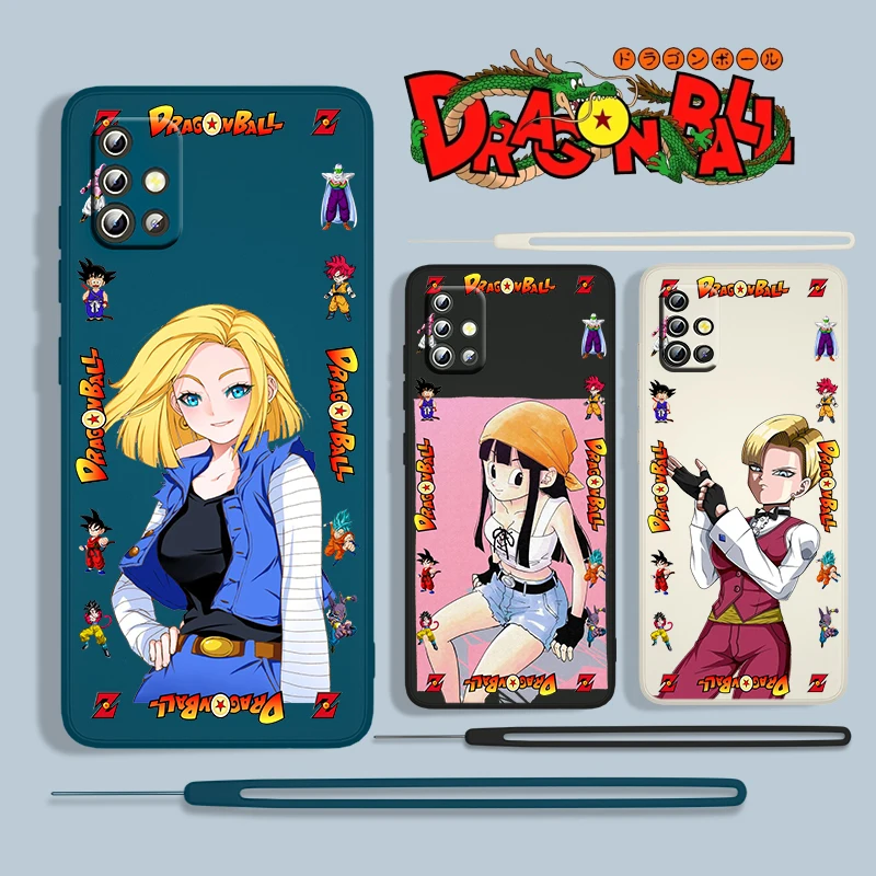 

Anime Dragon Ball Son Goku For Samsung Galaxy A73 A53 A33 A52 A32 A22 A71 A51 A21S A03S A30S A50 5G Liquid Rope Phone Case Cover