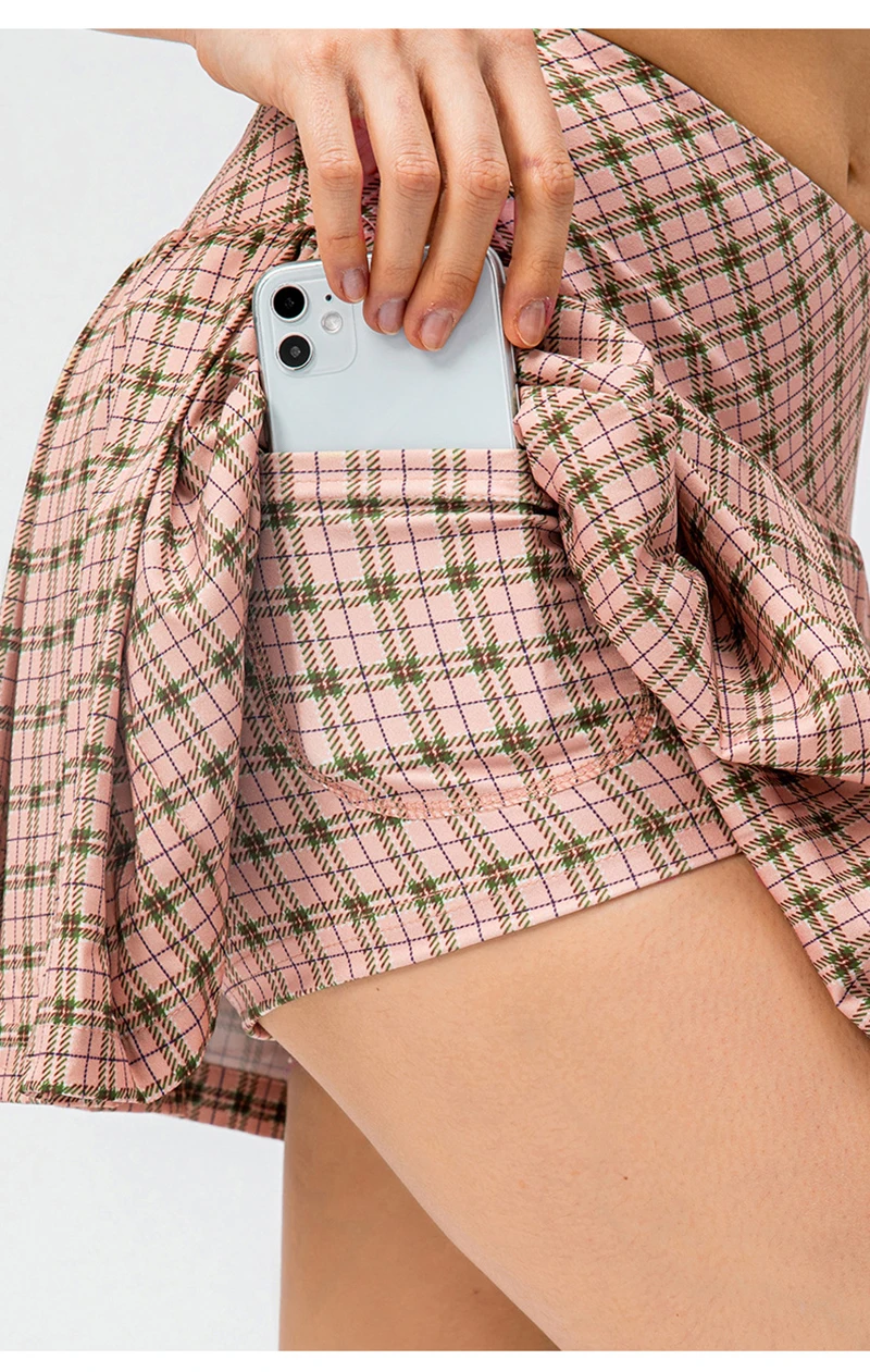 Women's Tennis Skirt Pleated Golf Skorts High Waisted with Pockets Inner Shorts Athletic for Athletic Running Workout Sports