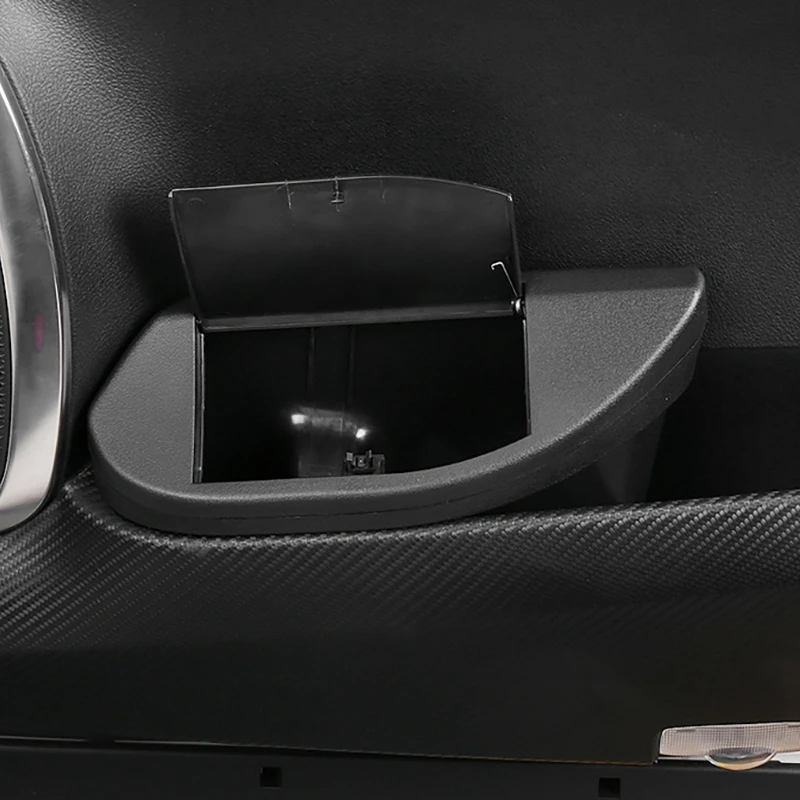 

Car Front Door Clamshell Trash Bin Garbage Dust Case Storage Box Trash Can Organizer for Toyota Alphard/Vellfire 15-21