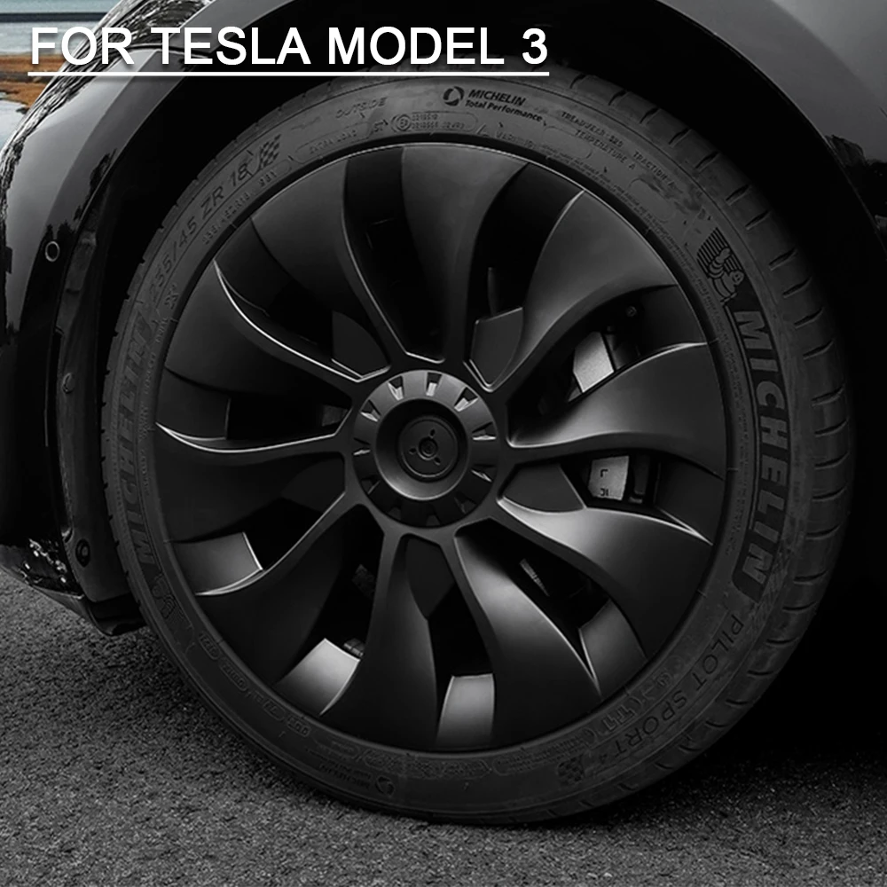 

4PCS Modified 18 Inch Performance Replacement Wheel Hub Cover Tesla Y-Shaped Car Hub Cover Full Rim Cover Accessories