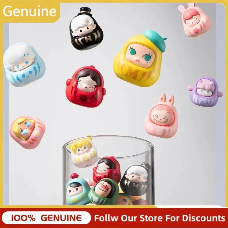 Фото Новая мини-фигурка Pop Mart Skullpanda Pop Bean Daruma: милый коллекционный сувенир для дома и рабочего стола, подарок-сюрприз для взрослых коллекционеров хобби №1