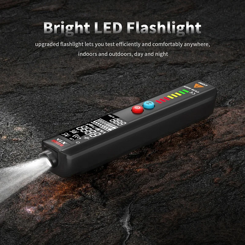 BSIDE X1A Тестер напряжения Детектор Тест емкости EBTN ЖК-дисплей 3-линейный дисплей и