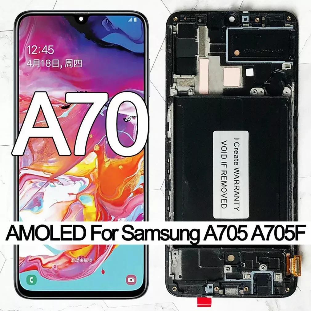

OLED Display for Samsung Galaxy A70 A705 A705F Display Touch Screen Digitizer Assembly LCD Screen Replacement with Tool