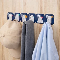 6pcs self adhesive wall hook strong without drilling coat bag bathroom door kitchen towel hanger hooks home storage accessories