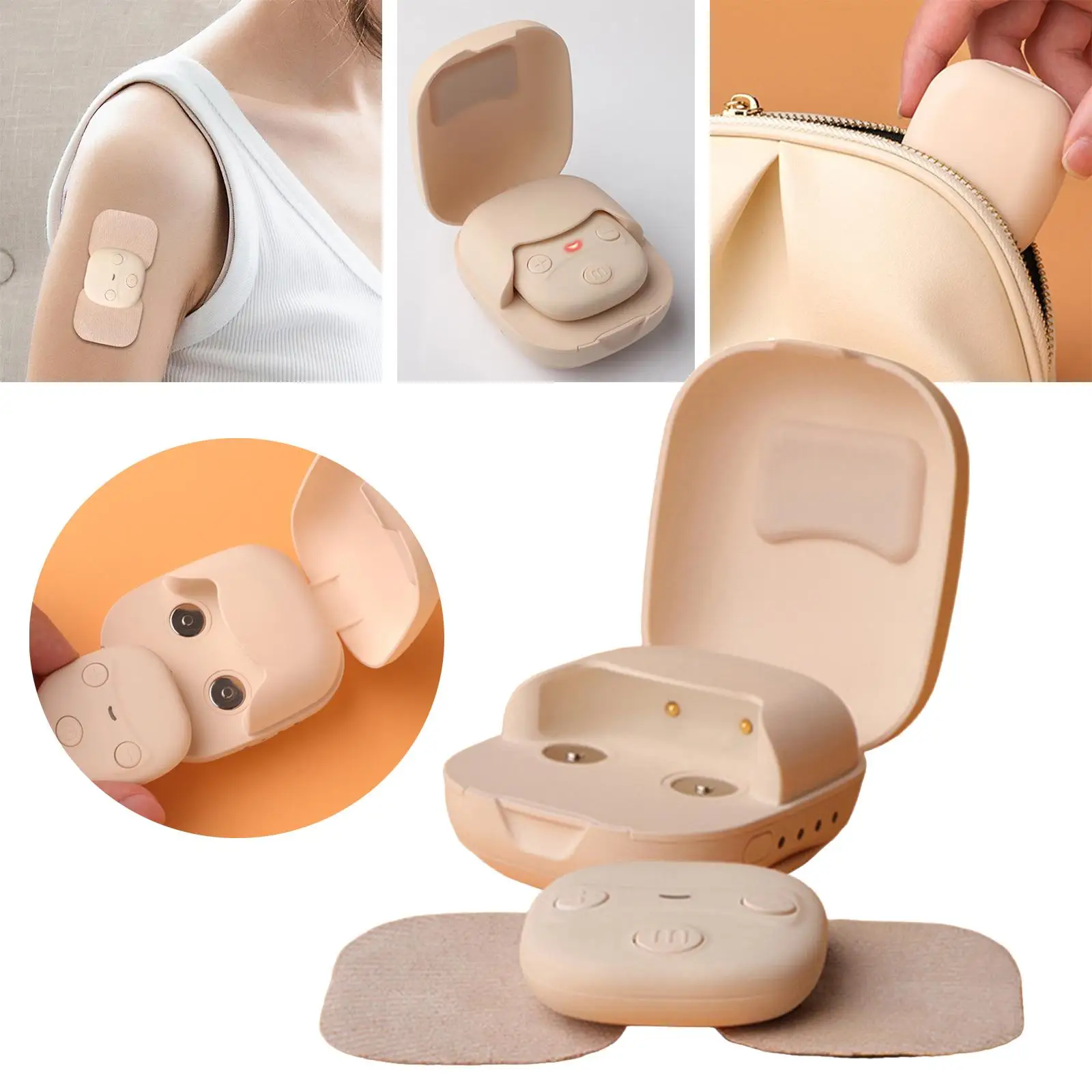 

Electric Mini Massager Tens Unit Muscle Rechargeable Massage Sticker Device for Muscle Relaxation