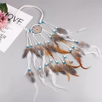 2pcs feather hairband feathers decoration ornament bohemian national wind headwear female fighter scenic photo hair rope