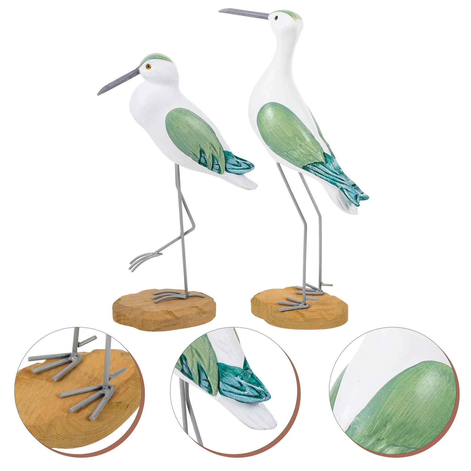 

Imikeya Seagull Ornaments Outdoor Home Decor Tv Stand Desktop Coastal Beach Bird Statue Seaside Ocean Wooden Craft