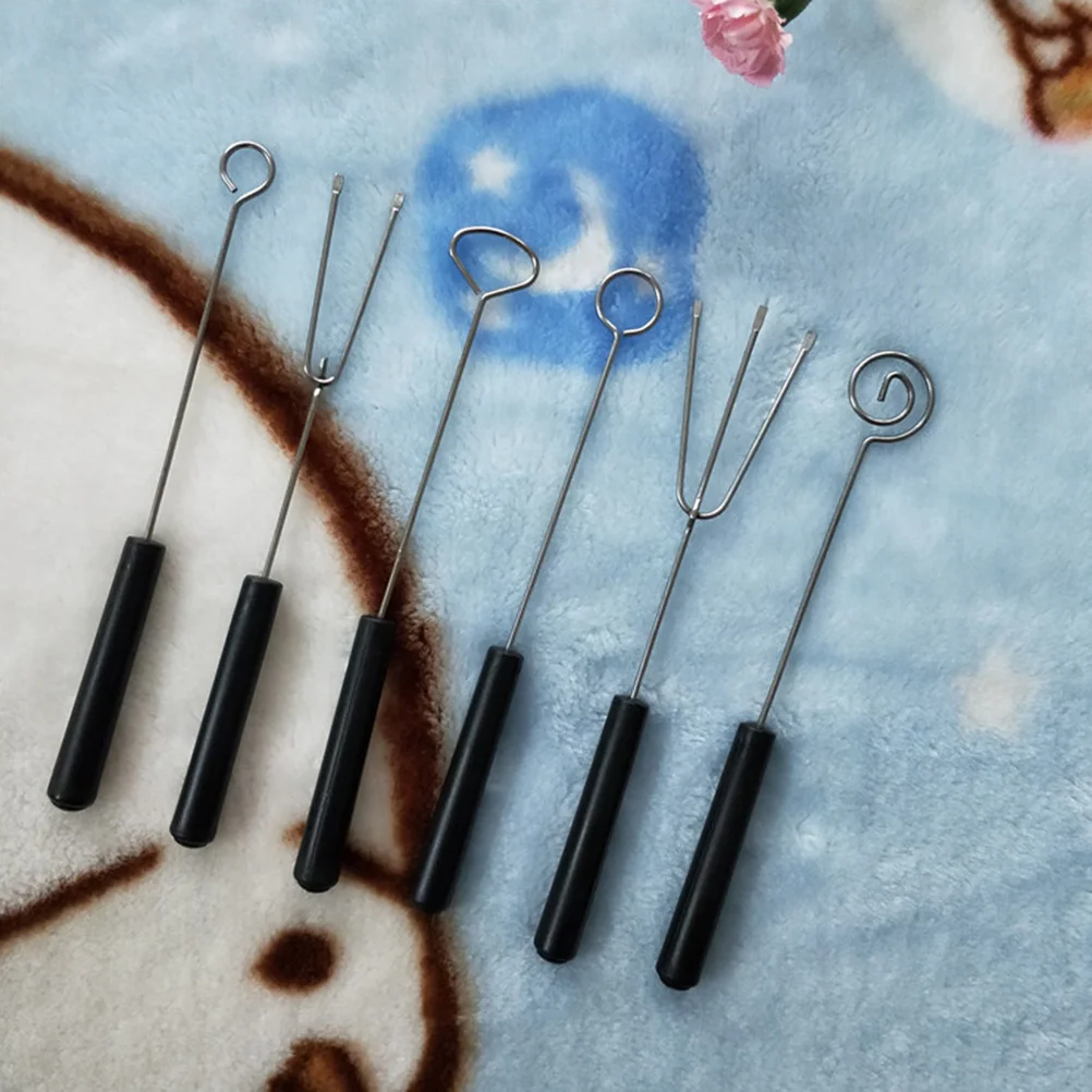 

6PCS Stainless Steel Chocolate Candy Dipping Fork Fondue DIY Decorating Tools