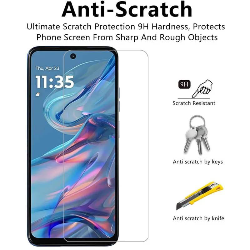 Закаленное стекло для Motorola Moto G45 чехол телефона motog45 motog g 45 г 5 задняя крышка 360 motorol