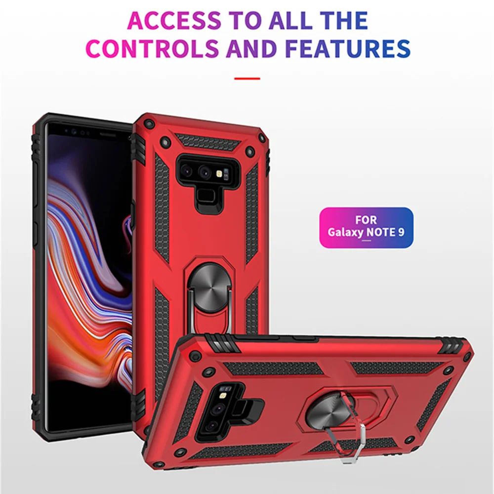 

For Samsung Galaxy Note 9 8 S9 S20 Ultra S8 S10 Plus A51 A71 Note8 Note9 S9Plus A50 A70 Ring Capa Samsung Note 9 Shockproof Case
