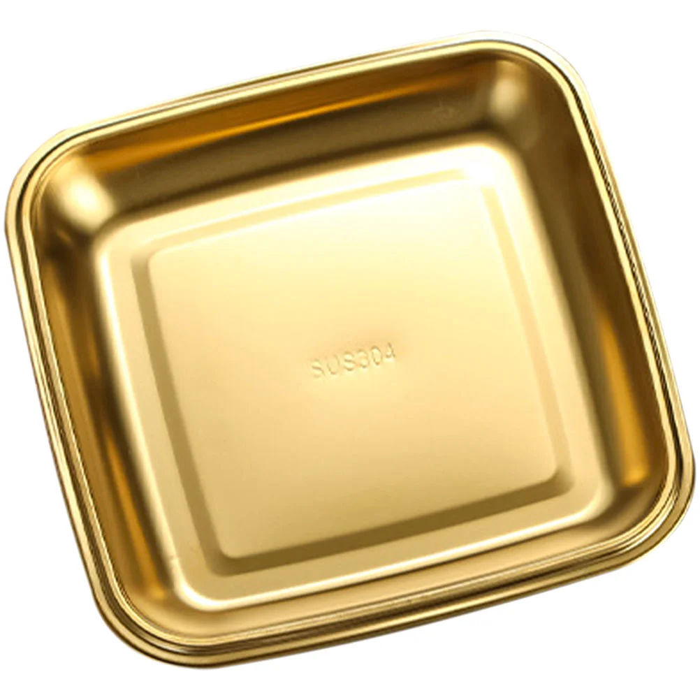 

Plate Dish Tray Bowl Dipping Stainless Stand Salad Camping Steak Baking Appetizer Sauce Cookie Cupcake Steel Serving Dinner