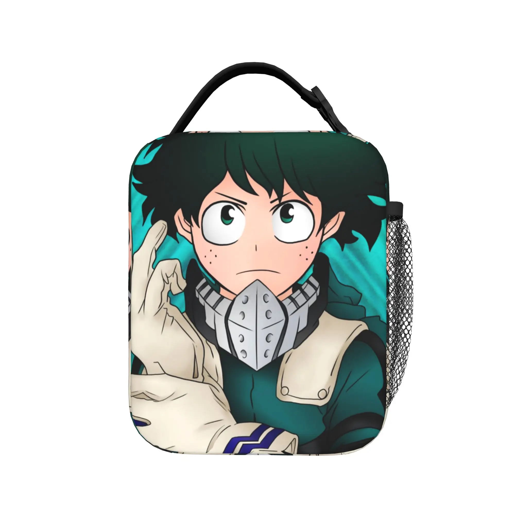 Фото Термоизолированные сумки для обедов Deku My Hero Academia Anime, портативные сумки для хранения продуктов, термосумки-холодильники для обедов №1