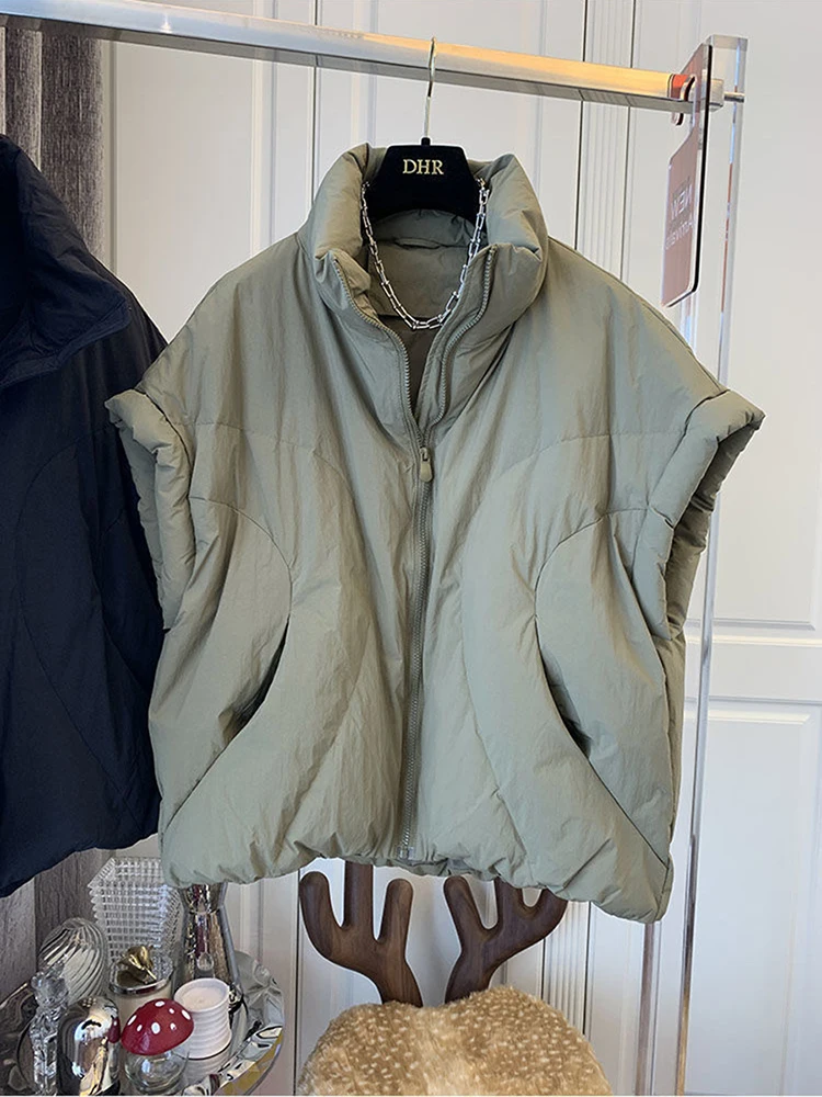 Chaleco acolchado para mujer, chaqueta ligera, resistente al agua, acolchada