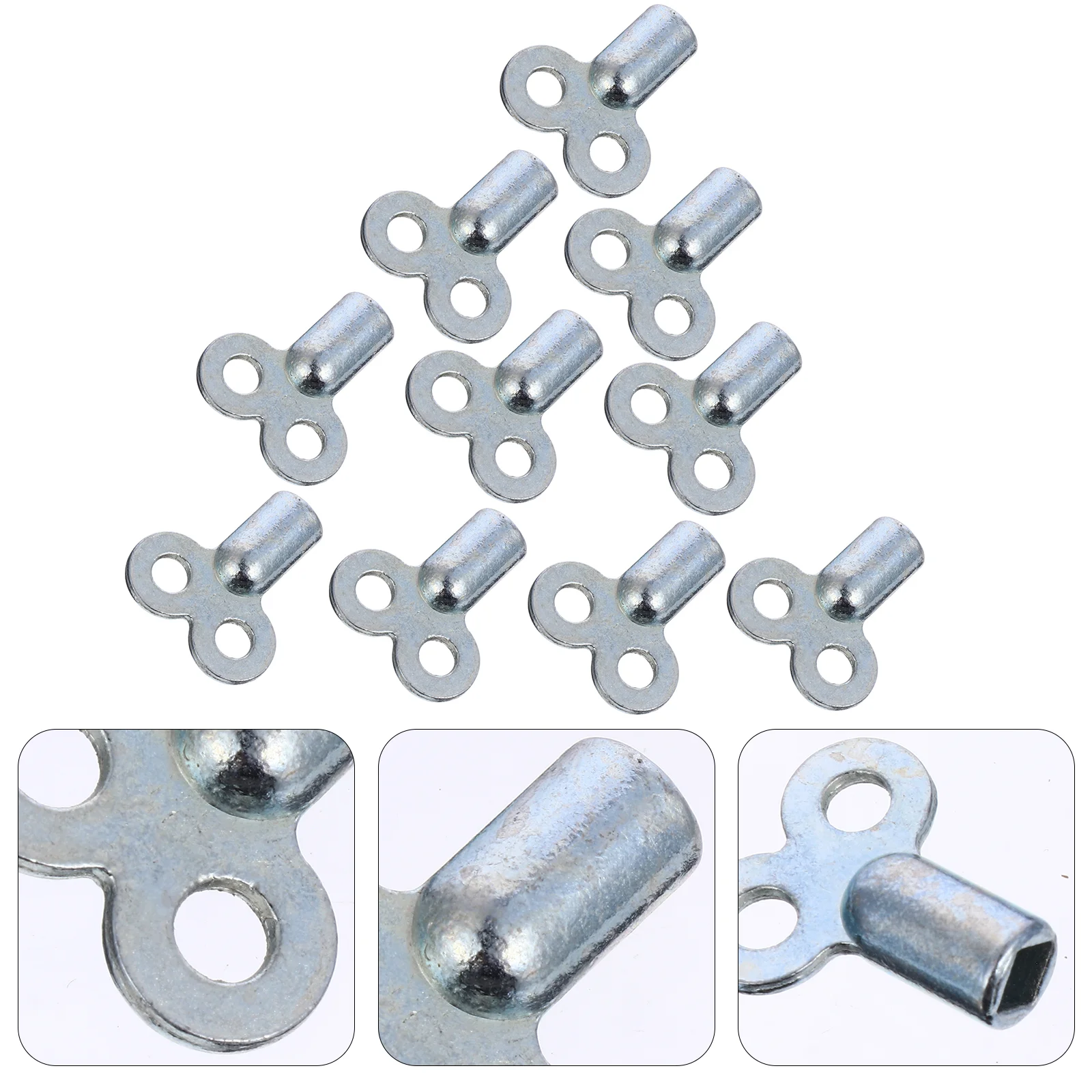 10 шт. вентиляционный шланг серебряные аксессуары ключ для радиатора из цинкового