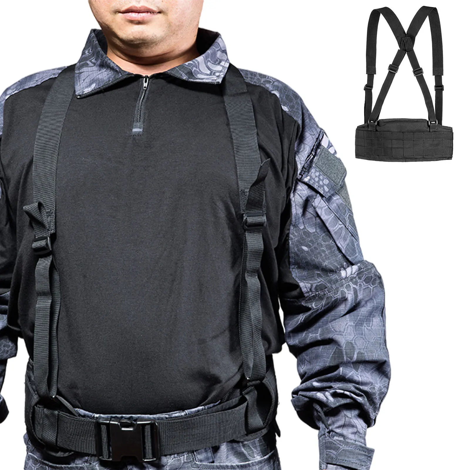 

Tactic Waist Belt Outdoor Molle Harness Tool Belt Suspenders Gadgets Suspenders For Men Heavy Duty Molle Attachment Waterproof