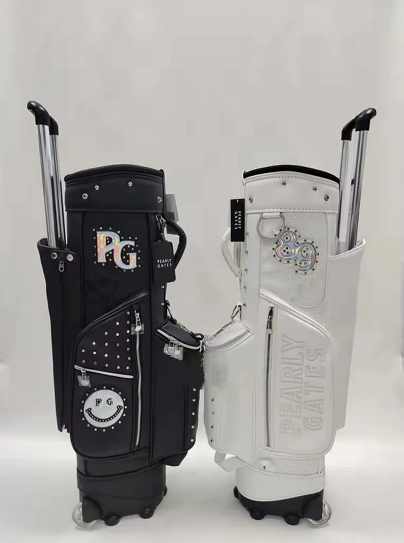 

2021 Pearly Gates Golf Bag Black PG89 Standard Golf Clubs Bag Pearly Gates Bag With Wheel Two Covers EMS Shipping