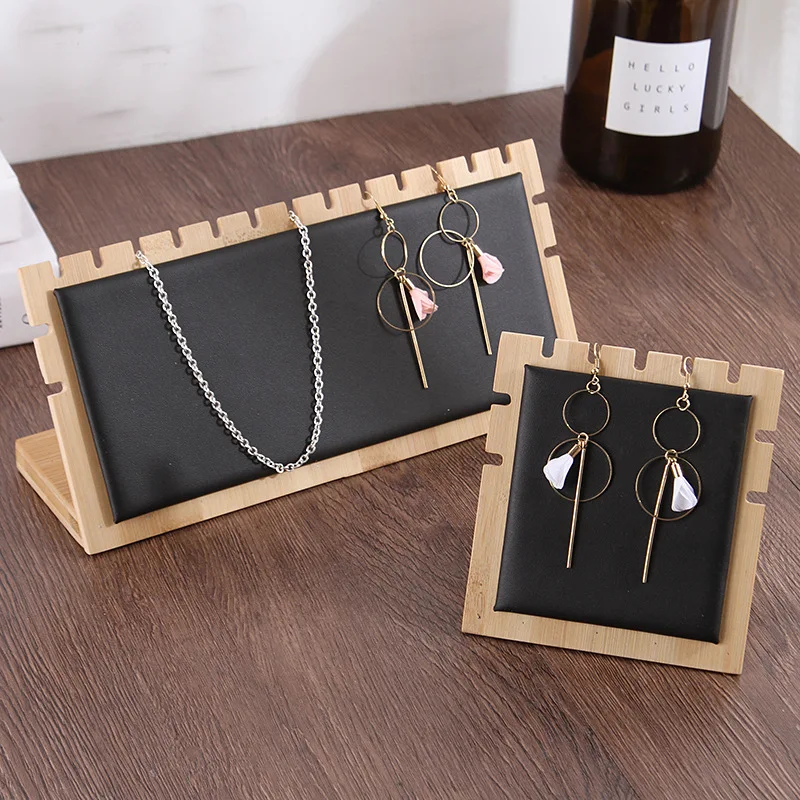 The Latest Bamboo Jewelry Display Rack Necklace Earrings Display rack Multiple Necklaces Display Rack Necklace Display Rack