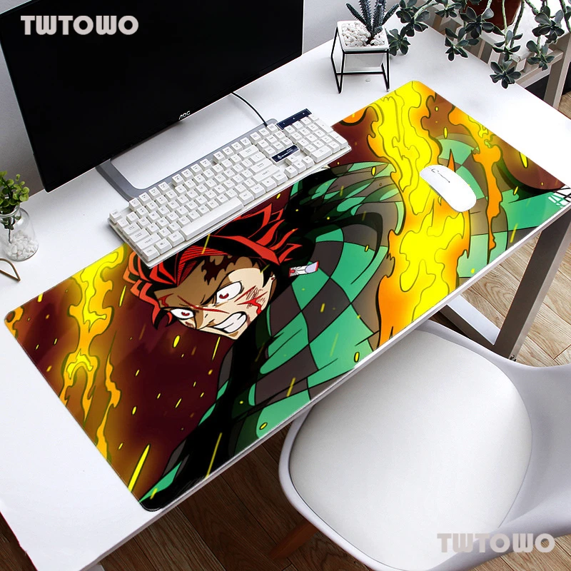 

Demon Slayer Mousepad XXL HD Home Custom MousePads Desk Mats Natural Rubber Soft Office Carpet Gamer Table Mat