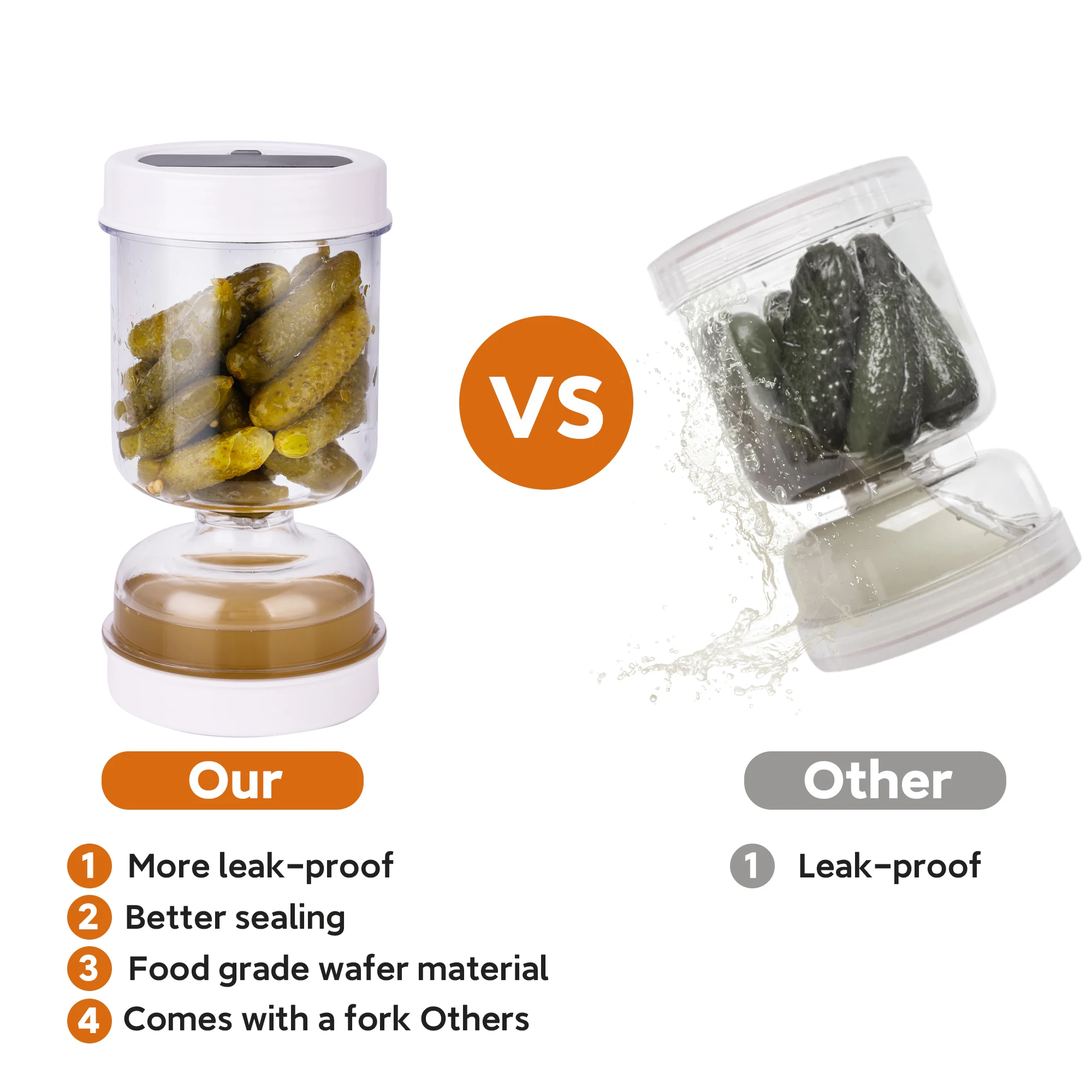 Банка для соленок с вилками